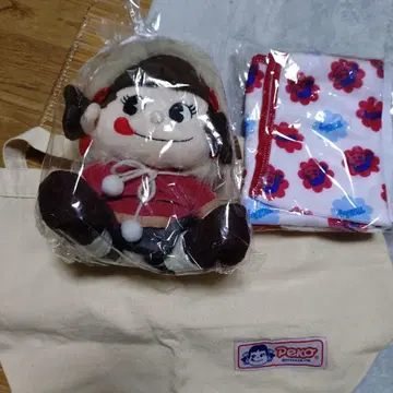 새상품/페코짱 봉제 인형 밀키 부드러운 타월 토트백 3종