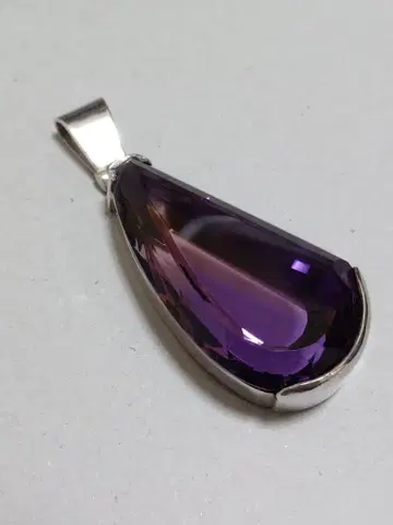 자수정 실버 목걸이 탑 빈티지