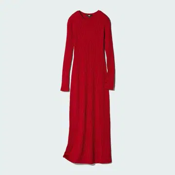 UNIQLO 메리노 블렌드 와이드 리브 니트 원피스