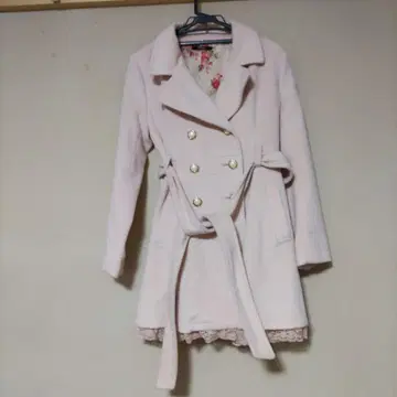 PENDORA 코트 탈부착 퍼 포함 핑크