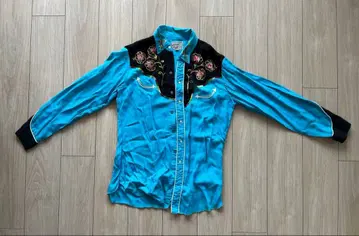 H Bar C 자수 긴팔 셔츠 M