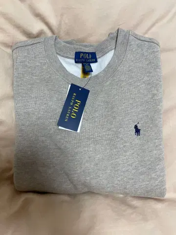 [ 미사용 새상품 ] 폴로 랄프로렌 맨투맨 트레이닝복 속기모 베이지