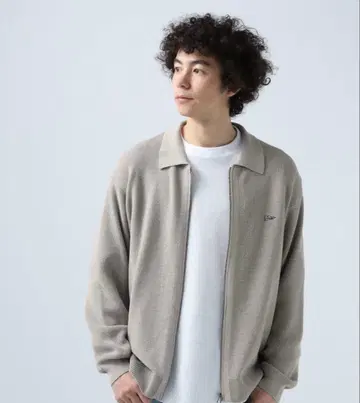 BAYFLOW 카라 부착 지퍼 니트 가디건