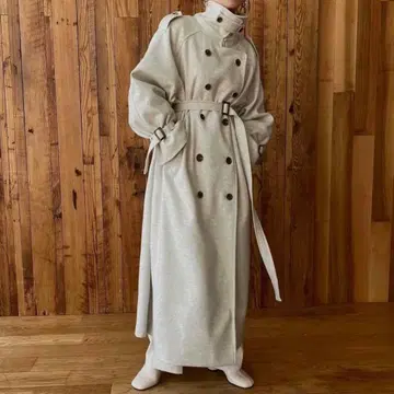 willfully 저지 멜톤 트렌치 롱 코트