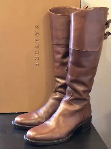 SARTORE 브라운 롱 부츠 36