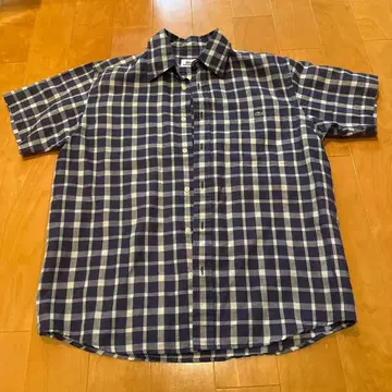 LACOSTE 반팔 체크 셔츠 사이즈 3