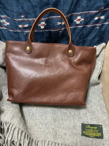 일비종떼 브라운 가죽 토트백