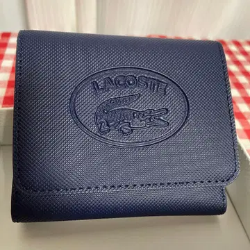 LACOSTE 네이비 3단 폴더형 지갑