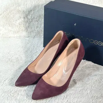 작은 사이즈 [ Sergio Rossi ] 버건디 스웨이드 스틸레토