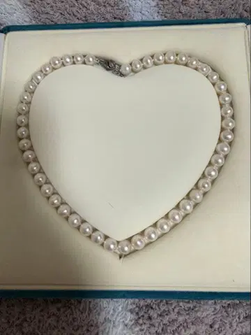 하트형 보석함 진주 목걸이 925 실버