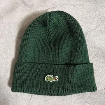 LACOSTE 라코스테 니트 모자 그린