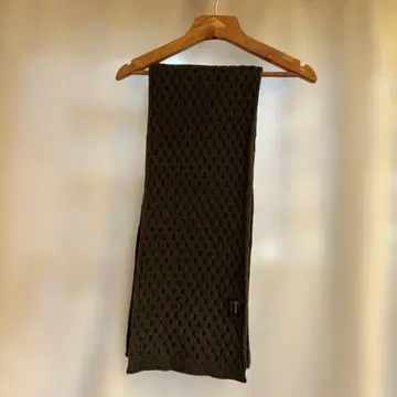 질샌더 니트 머플러 올리브 그린