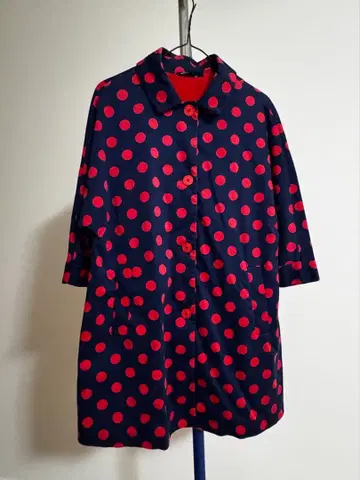 marimekko 스텐카라 코트 도트 무늬 숏 슬리브