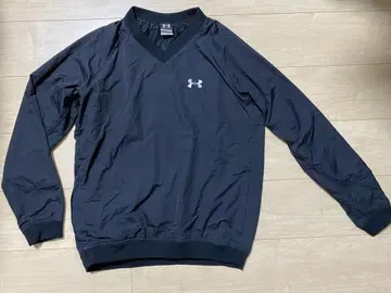 언더아머 풀오버 윈드브레이커 블랙 골프웨어