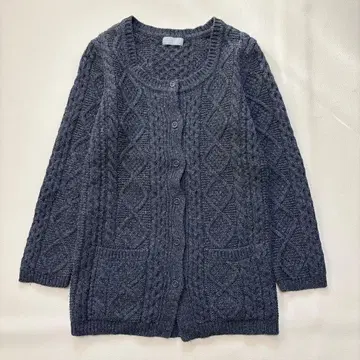 마가렛호웰 케이블 니트 가디건 울 다크 그레이 M