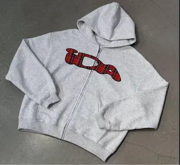 Ida sply zip up 지퍼 후드티 체크 무늬 레어 XS 사이즈