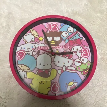산리오 캐릭터즈 시계 핑크