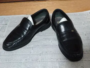 EXCEL 블랙 가죽 슬립온