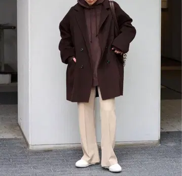 [ 새상품 택 포함 ] 프레임워크 해밀턴 리버 테일러드 코트 브라운