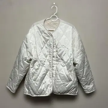 coca 리버서블 퀼팅 블루종 아이보리 L