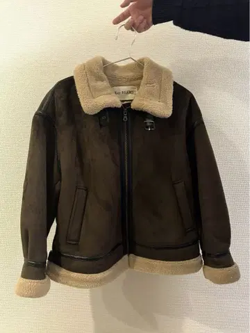 [ Ray BEAMS ] 페이크 무스탕 보머 블루종