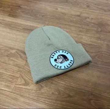Nasty Dog 니트 모자 베이지 브라운