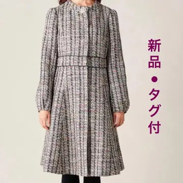 토카 [ 택 포함 새상품 ] 브로치 포함 트위드 코트