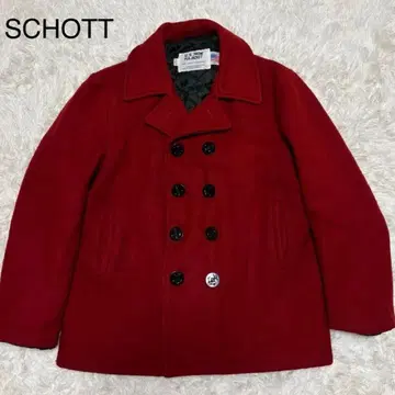 레어 사이즈 [샷] 피코트 울 코트 미국제 빨간색 42