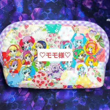 쇼와 레트로 헥사곤 패치워크 파우치 1