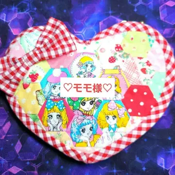 딸기 레이디 백과 & 오토메틱 파티 하트형 패치워크 면 파우치 1