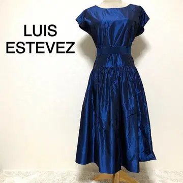 LUIS ESTEVEZ 네이비 컬러 허리끈 포함 드레스