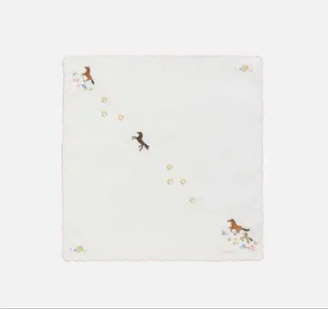 WAKO 간지 손수건 화이트 오 말