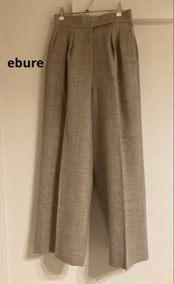 에부레 ebure 턱 와이드 팬츠 울 36