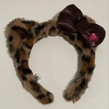 USJ 유니버셜 레오파드 무늬 머리띠 키티