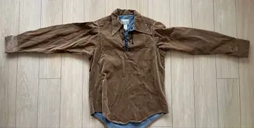 Ranchwear 브라운 스웨이드 긴팔 셔츠