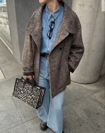 저널 스탠다드 MANTECO TWEED 스탠드 숏코트