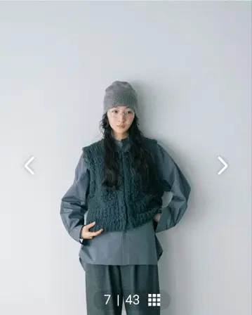 북유럽, 생활 잡화점 울 혼방 덩어리 니트 베스트