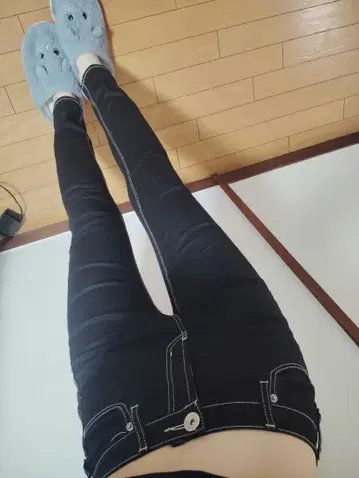 제이다 블랙 스키니 데님 팬츠