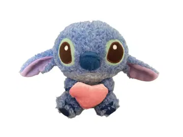 [ 미사용 ] 스티치 봉제 인형 하트 릴로&스티치