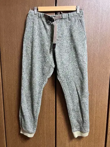 그라미치 본딩 니트 플리스 내로우 리브 팬츠 오트밀 사이즈 M