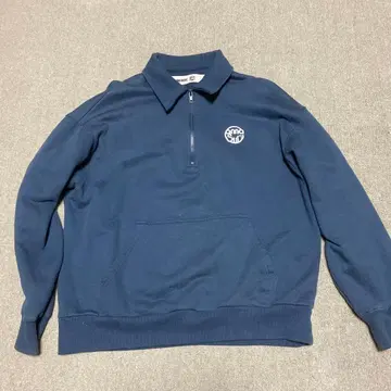 네이비 집업 후드티