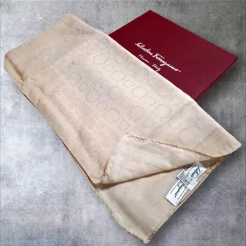 미사용 페라가모 실크 코튼 스카프 스톨