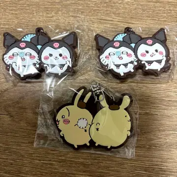 치이카와 산리오 러버 마스코트 토끼 폼폼푸딩 모몽가 쿠로미 2개