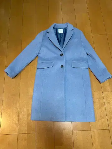 라이트 블루 롱 코트