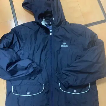 던롭 후드 부착 네이비 자켓