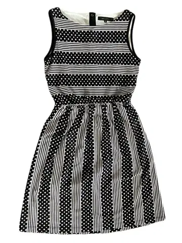 Little New York 슬리브리스 원피스 S 도트 스트라이프 보더
