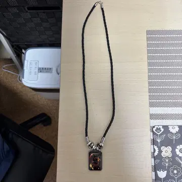 블랙 뜨개질 로프 목걸이