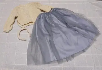 루즈핏 니트 & 샤샤 스커트 세트 보크스제