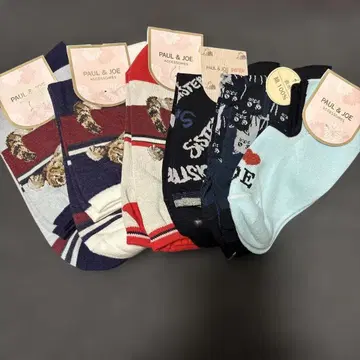 PAUL & JOE 고양이 디자인 등 삭스 6켤레 세트