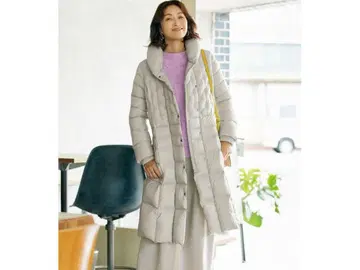 새상품급 하르메크 빅토리아 롱다운 다운 코트 자켓 S 베이지